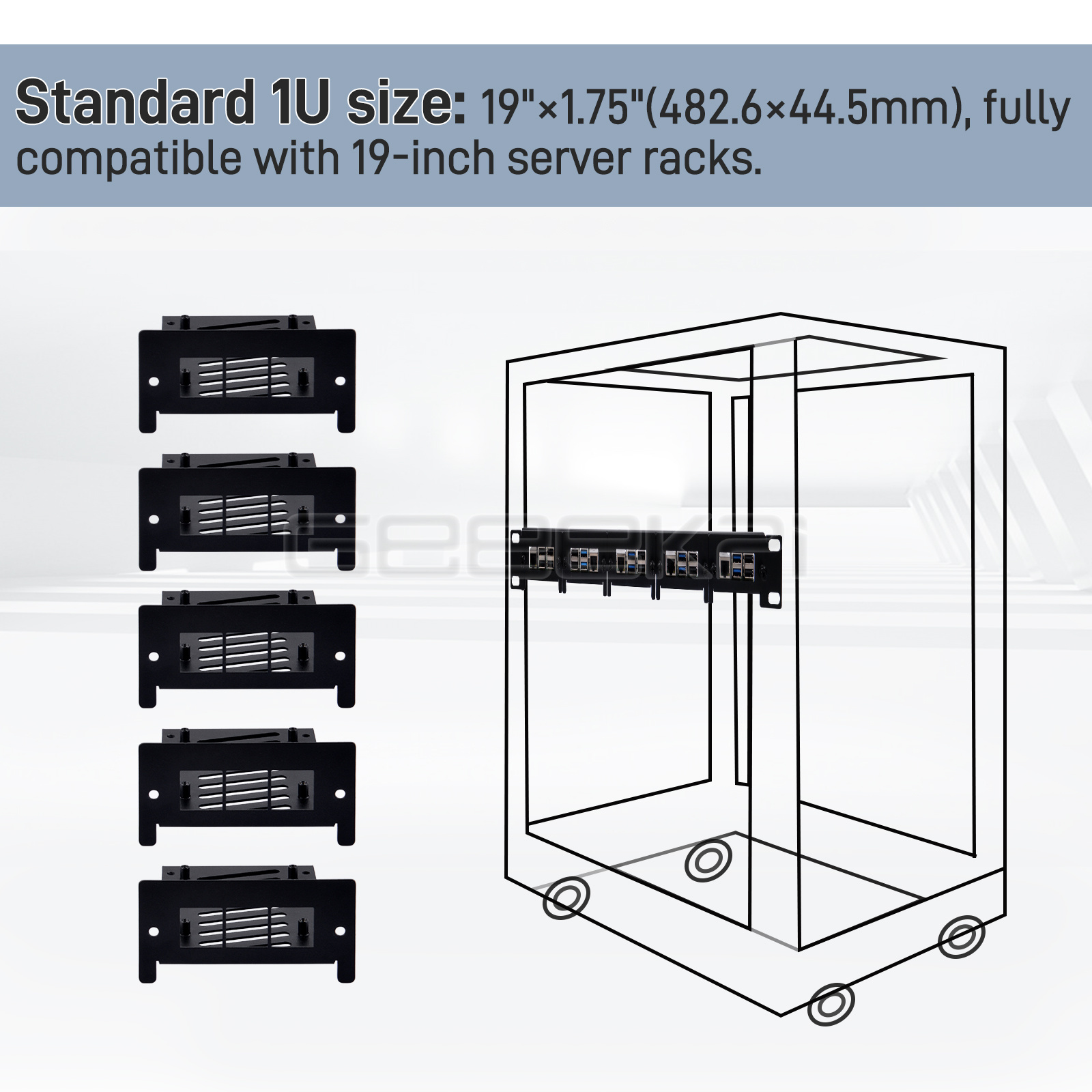 Supporto per rack 1U per Raspb - Raspberry Pi Rackmount 1U 19 Inch recensione e prezzo