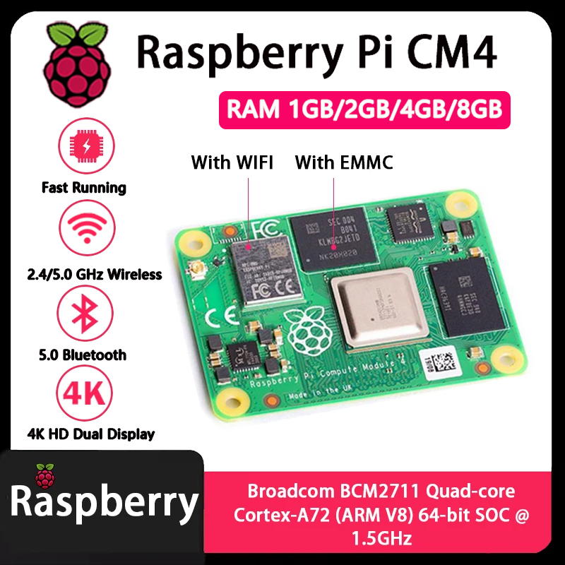 Raspberry Pi CM4 1GB/2GB/4GB/8 - Raspberry Pi Compute Module 4 8Gb 32Gb Emmc recensione e prezzo